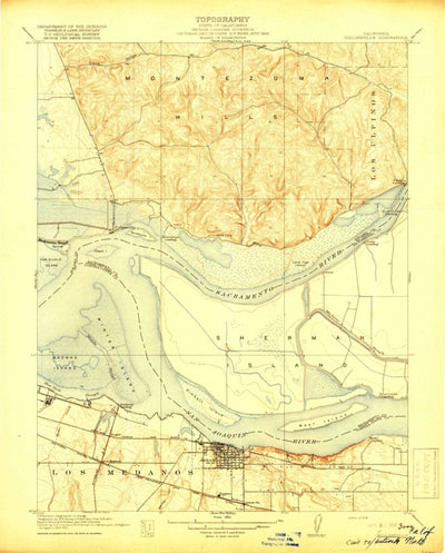 United States Geological Survey Antioch North, CA (1918, 31680-Scale) digital map