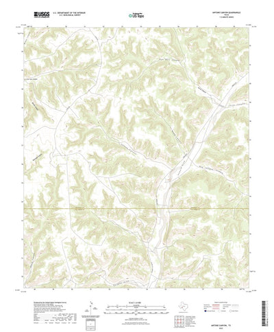 United States Geological Survey Antone Canyon, TX (2022, 24000-Scale) digital map