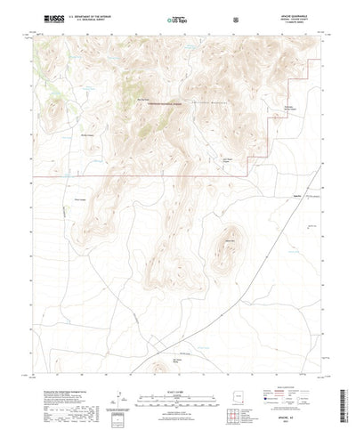 United States Geological Survey Apache, AZ (2021, 24000-Scale) digital map