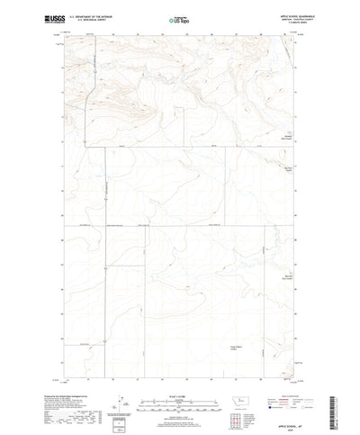 United States Geological Survey Apple School, MT (2020, 24000-Scale) digital map
