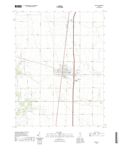 United States Geological Survey Arcola, IL (2021, 24000-Scale) digital map