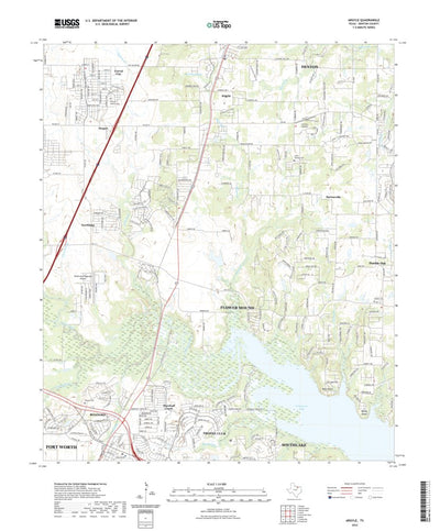 United States Geological Survey Argyle, TX (2022, 24000-Scale) digital map