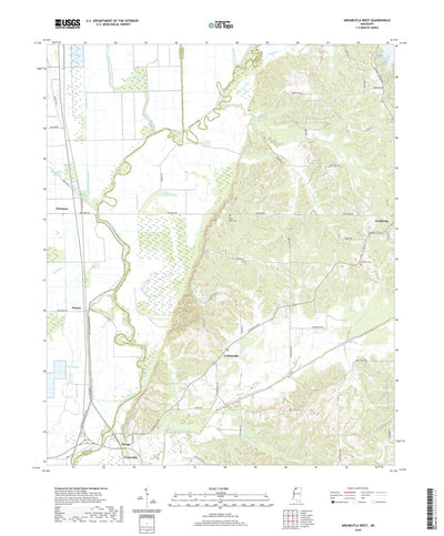 United States Geological Survey Arkabutla West, MS (2020, 24000-Scale) digital map