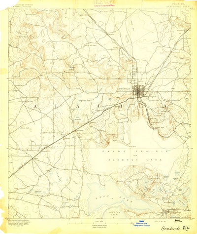 United States Geological Survey Arredono, FL (1894, 62500-Scale) digital map