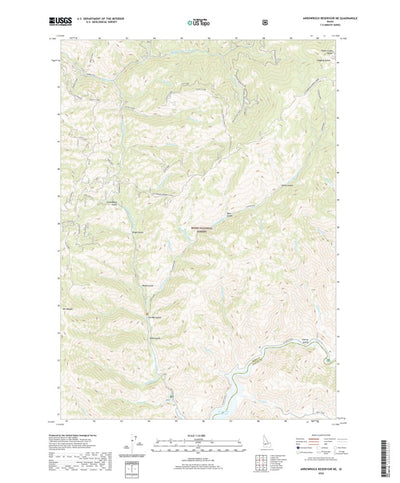 United States Geological Survey Arrowrock Reservoir NE, ID (2020, 24000-Scale) digital map