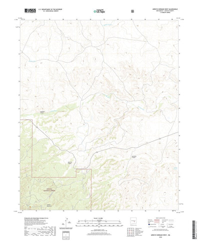 United States Geological Survey Arroyo Serrano West, NM (2020, 24000-Scale) digital map