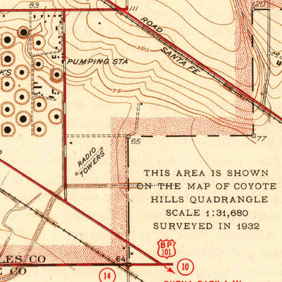 United States Geological Survey Artesia, CA (1945, 24000-Scale) digital map