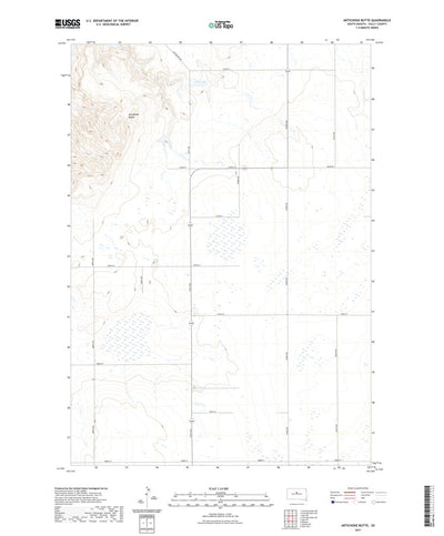 United States Geological Survey Artichoke Butte, SD (2021, 24000-Scale) digital map