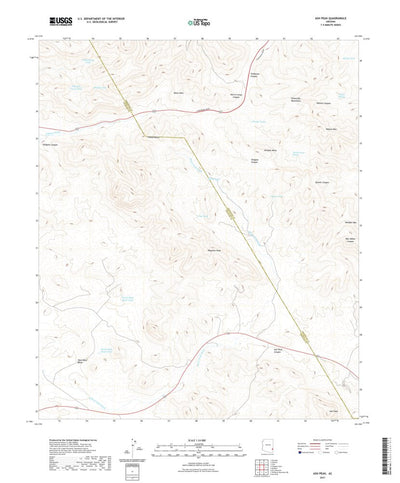 United States Geological Survey Ash Peak, AZ (2021, 24000-Scale) digital map