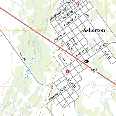 United States Geological Survey Asherton, TX (2022, 24000-Scale) digital map