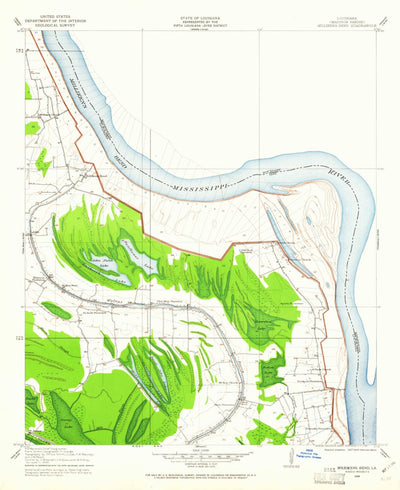 United States Geological Survey Ashly, LA-MS (1909, 24000-Scale) digital map