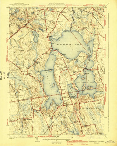 United States Geological Survey Assawompset Pond, MA (1941, 31680-Scale) digital map