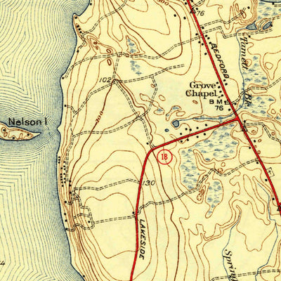 United States Geological Survey Assawompset Pond, MA (1941, 31680-Scale) digital map