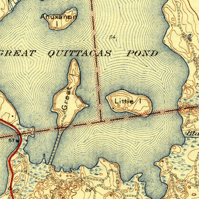 United States Geological Survey Assawompset Pond, MA (1941, 31680-Scale) digital map