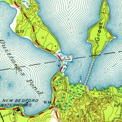 United States Geological Survey Assawompset Pond, MA (1948, 24000-Scale) digital map