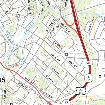 United States Geological Survey Athens East, GA (2020, 24000-Scale) digital map