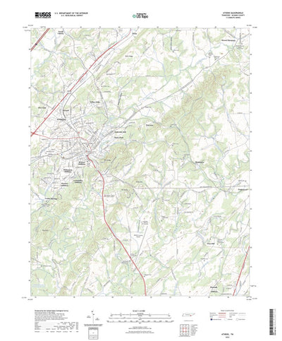 United States Geological Survey Athens, TN (2022, 24000-Scale) digital map