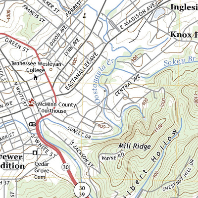 United States Geological Survey Athens, TN (2022, 24000-Scale) digital map