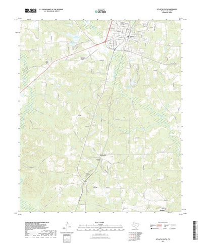 United States Geological Survey Atlanta South, TX (2022, 24000-Scale) digital map
