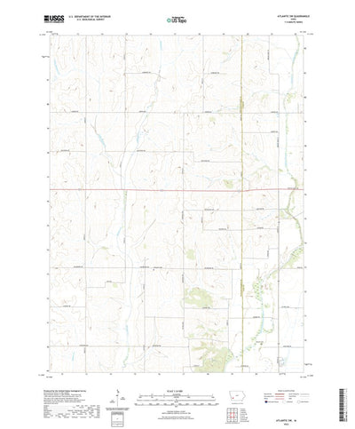 United States Geological Survey Atlantic SW, IA (2022, 24000-Scale) digital map