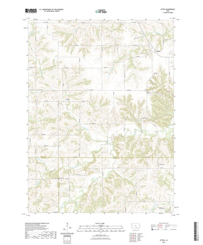 United States Geological Survey Attica, IA (2022, 24000-Scale) digital map