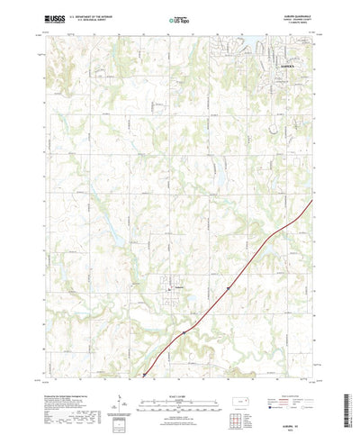 United States Geological Survey Auburn, KS (2022, 24000-Scale) digital map