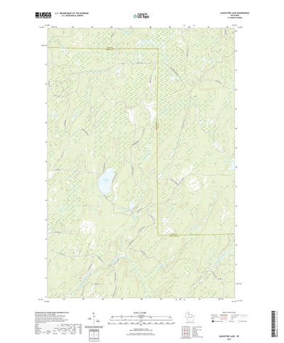 United States Geological Survey Augustine Lake, WI (2022, 24000-Scale) digital map
