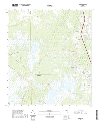 United States Geological Survey Aurantia, FL (2021, 24000-Scale) digital map