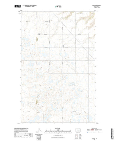 United States Geological Survey Aurelia, ND (2020, 24000-Scale) digital map