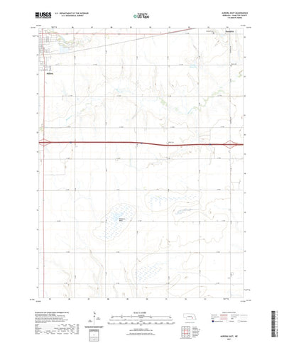 United States Geological Survey Aurora East, NE (2021, 24000-Scale) digital map