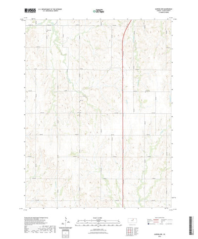 United States Geological Survey Aurora NW, KS (2022, 24000-Scale) digital map