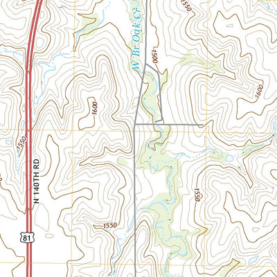 United States Geological Survey Aurora NW, KS (2022, 24000-Scale) digital map