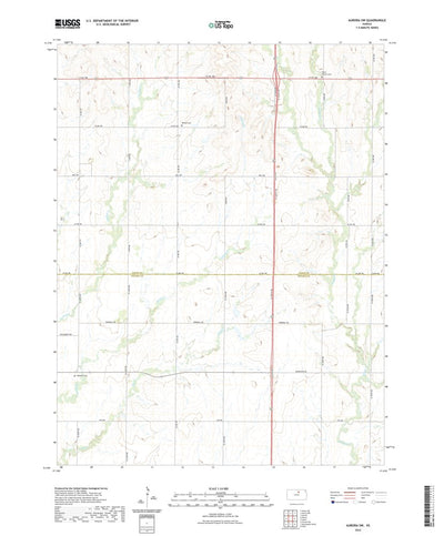 United States Geological Survey Aurora SW, KS (2022, 24000-Scale) digital map