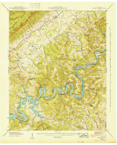 United States Geological Survey Ausmus, TN (1942, 24000-Scale) digital map