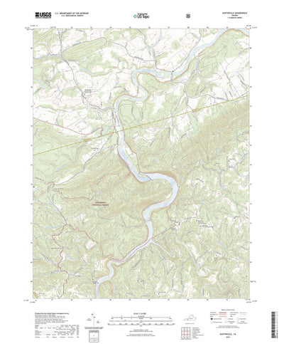 United States Geological Survey Austinville, VA (2022, 24000-Scale) digital map