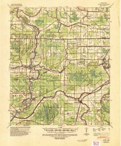 United States Geological Survey Auter, MS (1940, 62500-Scale) digital map
