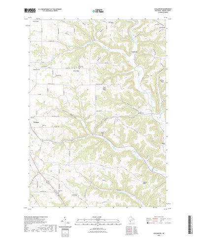 United States Geological Survey Avalanche, WI (2022, 24000-Scale) digital map