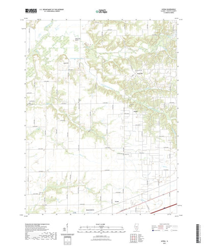 United States Geological Survey Avena, IL (2021, 24000-Scale) digital map