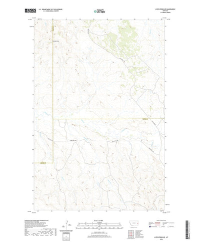 United States Geological Survey Ayer Spring NE, MT (2020, 24000-Scale) digital map