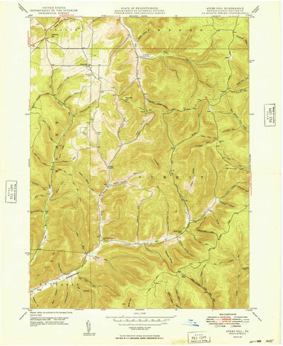 United States Geological Survey Ayers Hill, PA (1949, 24000-Scale) digital map