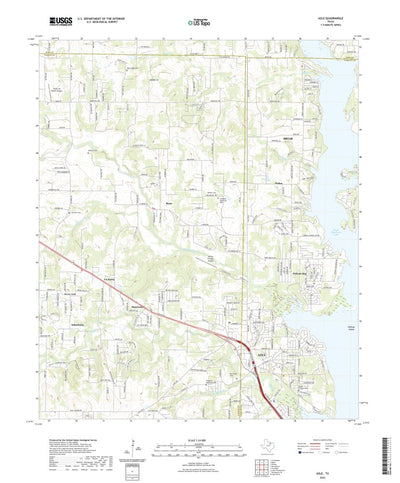 United States Geological Survey Azle, TX (2022, 24000-Scale) digital map