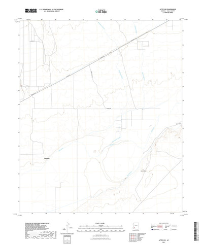 United States Geological Survey Aztec NW, AZ (2021, 24000-Scale) digital map
