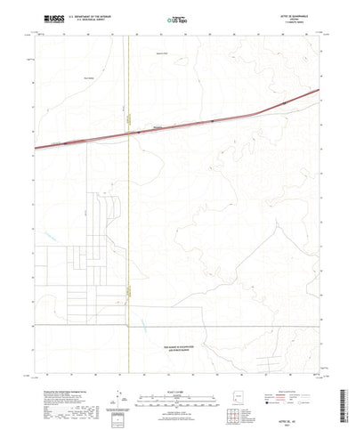 United States Geological Survey Aztec SE, AZ (2021, 24000-Scale) digital map