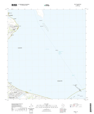 United States Geological Survey Bacliff, TX (2022, 24000-Scale) digital map