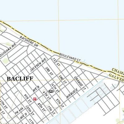 United States Geological Survey Bacliff, TX (2022, 24000-Scale) digital map