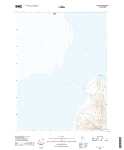 United States Geological Survey Badger Island, UT (2020, 24000-Scale) digital map