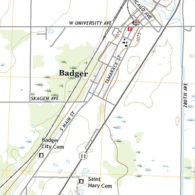 United States Geological Survey Badger, MN (2022, 24000-Scale) digital map