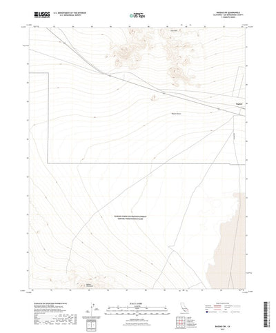 United States Geological Survey Bagdad SW, CA (2021, 24000-Scale) digital map