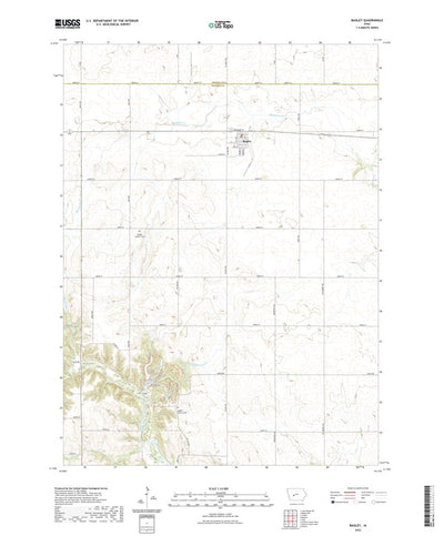 United States Geological Survey Bagley, IA (2022, 24000-Scale) digital map
