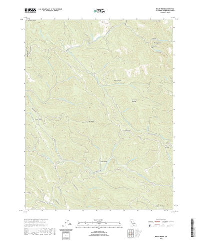United States Geological Survey Bailey Ridge, CA (2021, 24000-Scale) digital map